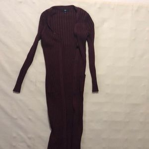 Maxi burgundy cardigan